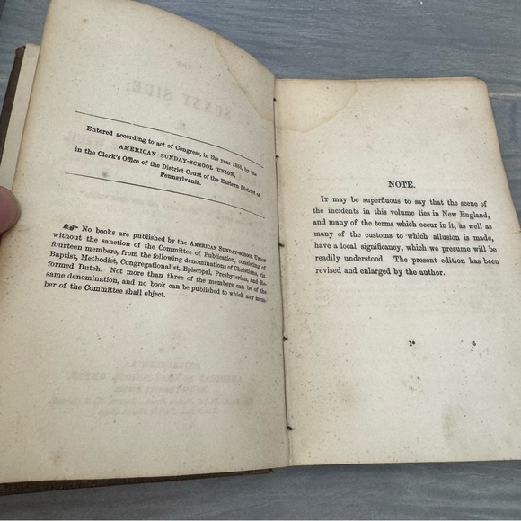 Antique THE SUNNY SIDE; or, the Country Minister's Wife 1851Hardback Book - Picture 12 of 17